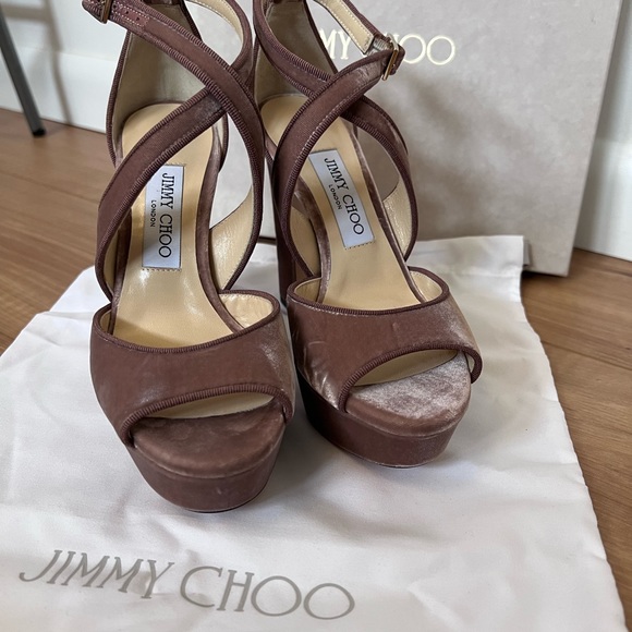 NWB Jimmy choo april 120 in pink velvet - Picture 3 of 6